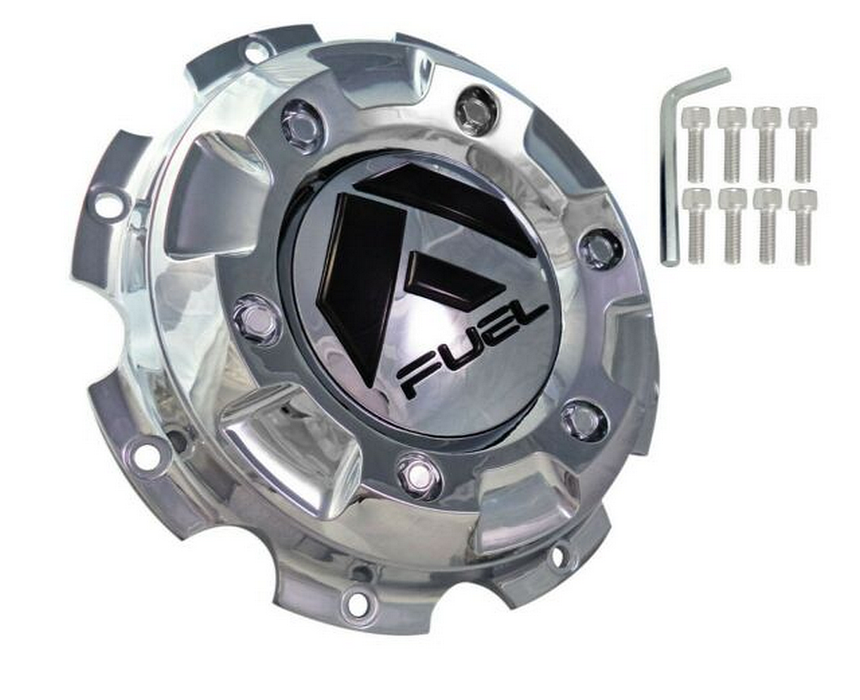 Fuel 2PC 1003-37 FUEL DUALIE CAP-FRONT CHROME FOR 92/93 - Truck Part Superstore