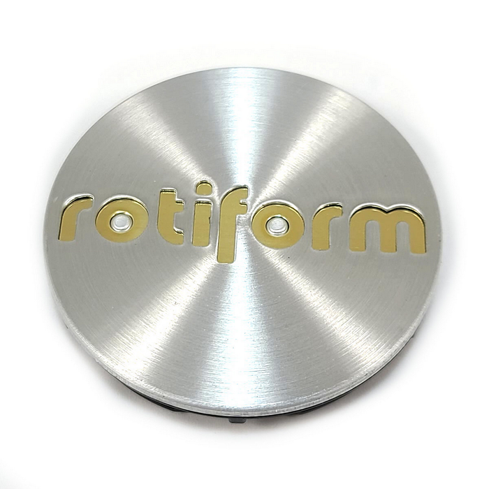 Rotiform 1PC 1003-40MG ROTIFORM 2.36"SNAPIN CAP-MACH W/GLD LOGO - Truck Part Superstore