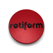 Rotiform 1PC 1003-40RB ROTIFORM 2.36"SNAP IN CAP-RED W/BLK LOGO - Truck Part Superstore