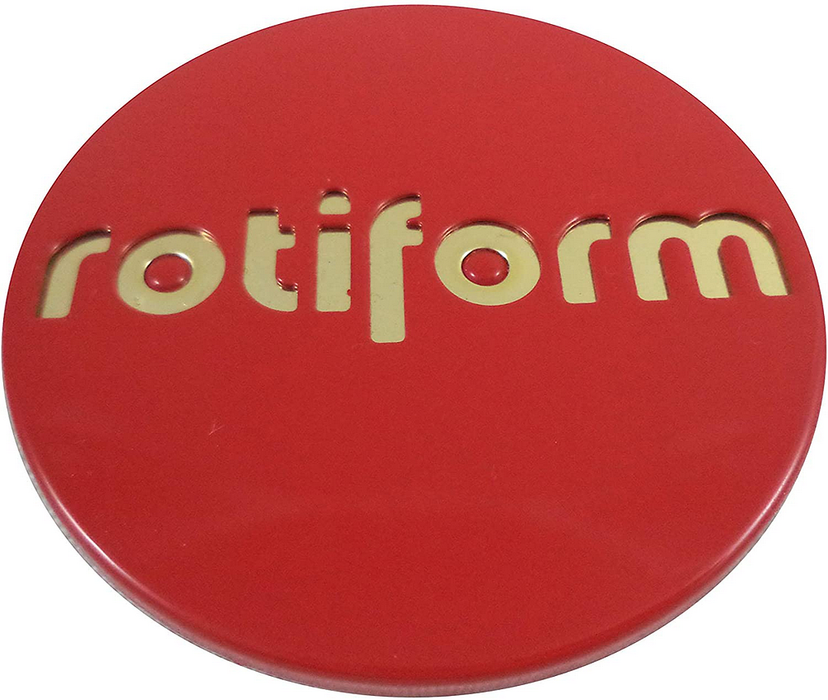 Rotiform 1PC 1003-40RG ROTIFORM 2.36"SNAPIN CAP-RED W/GOLD LOGO - Truck Part Superstore