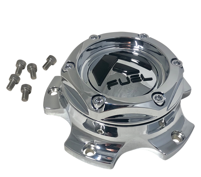 Fuel 2PC 1004-72 FUEL BOLT ON CAP FOR 5X135/5X5.5 CHROME - Truck Part Superstore