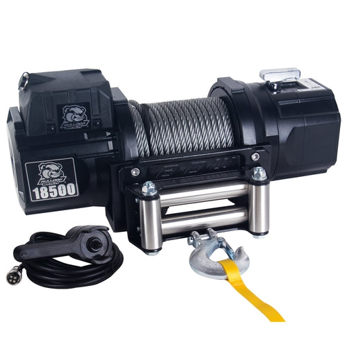 Bulldog Winch 10059 18,500lb Heavy-Duty Winch with 85ft Wire Rope Bulldog Winch - Truck Part Superstore