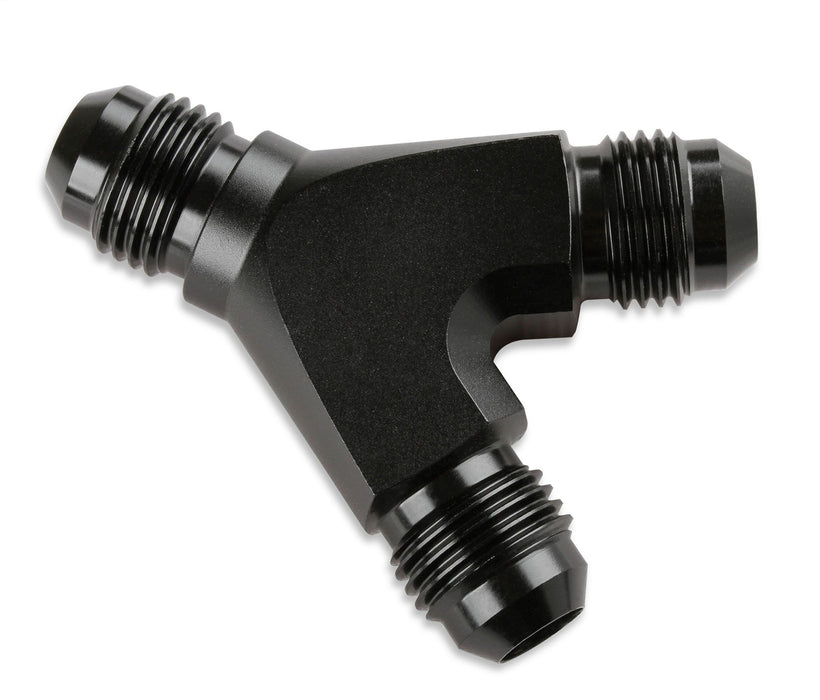 Mr Gasket 1006-BL Y Adapter; -6AN x -6AN x -6AN Male; Anodized Black; - Truck Part Superstore