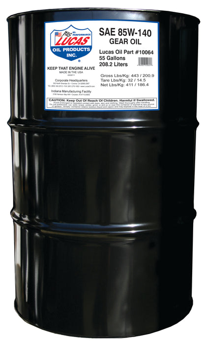Lucas Oil Products 10064 SAE 85W-140 Plus Heavy Duty Gear Oil - Truck Part Superstore