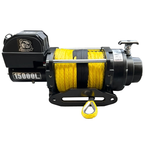 Bulldog Winch 10064 15000 LB Winch Premium Series Wound Motor HD Synthetic Rope Bulldog Winch - Truck Part Superstore