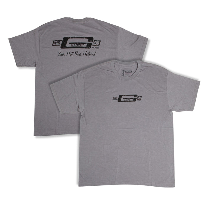 Mr Gasket 10070-LGMRG Mr. Gasket T-Shirt; Gray; Size Large; - Truck Part Superstore