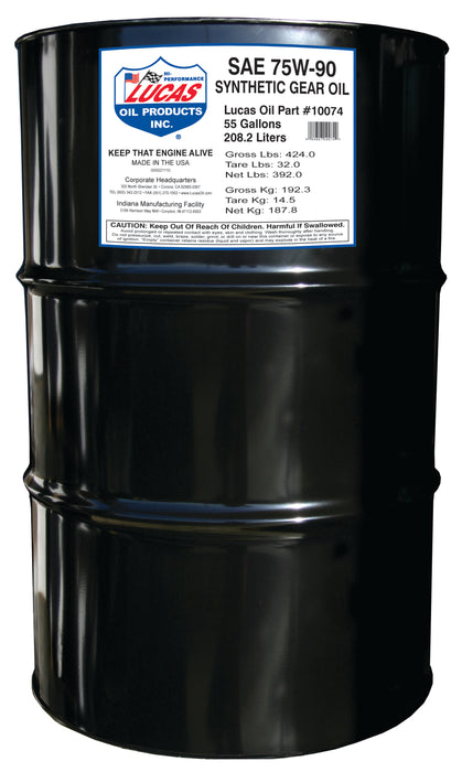 Lucas Oil Products 10074 Synthetic SAE 75W-90 Trans & Diff Lube - Truck Part Superstore