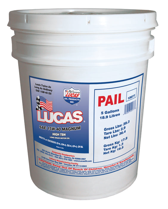 Lucas Oil Products 10077 SAE 15W-40 Magnum Motor Oil - Truck Part Superstore