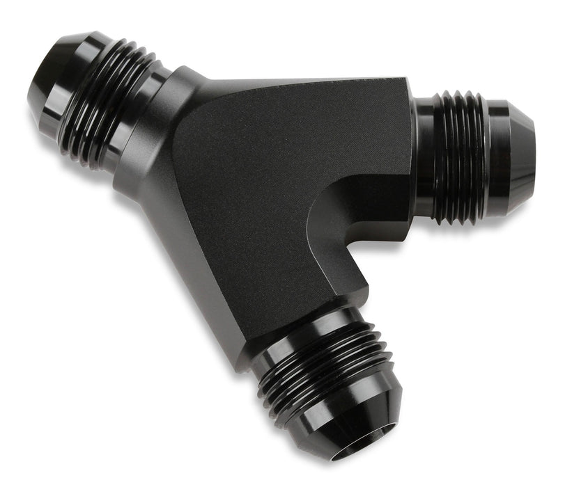 Mr Gasket 1008-BL Y Adapter; -8AN x -8AN x -8AN Male; Anodized Black; - Truck Part Superstore