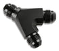 Mr Gasket 1008-BL Y Adapter; -8AN x -8AN x -8AN Male; Anodized Black; - Truck Part Superstore