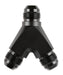 Mr Gasket 1008-BL Y Adapter; -8AN x -8AN x -8AN Male; Anodized Black; - Truck Part Superstore