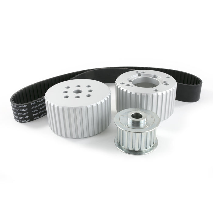 Top Street Performance 10090 Chevy Small Block (262-350) Short Water Pump Gilmer Style Satin Pulley Kit. - Truck Part Superstore