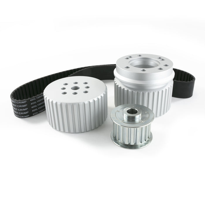 Top Street Performance 10091 Chevy Small Block (262-350) Long Water Pump Gilmer Style Satin Pulley Kit. - Truck Part Superstore