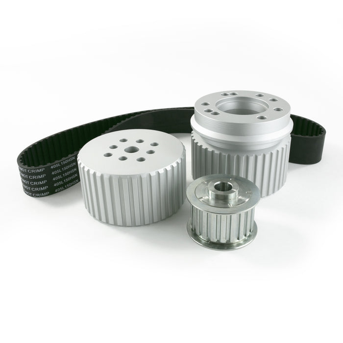 Top Street Performance 10092 Gilmer Style Pulley Kit; Billet Aluminum; BBC Water Pump; Satin - Truck Part Superstore
