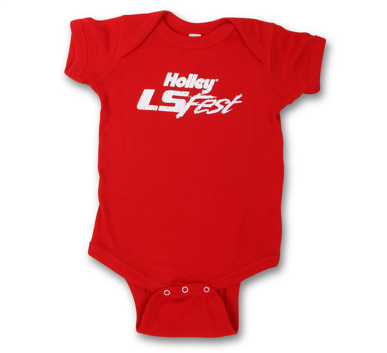 Holley 10108-1ZHOL LS Fest Bodysuit; Baby Onesie; Red; - Truck Part Superstore