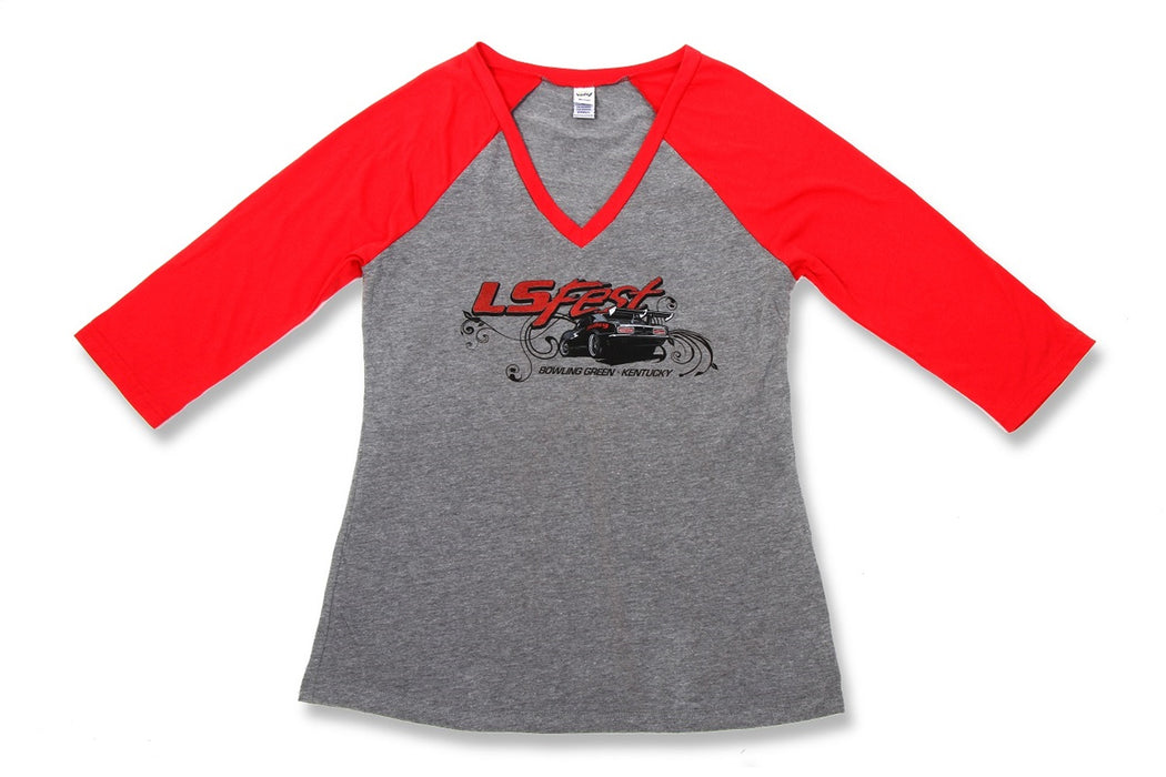 Holley 10109-XXLHOL Ladies LS Fest Baseball T-Shirt - Truck Part Superstore