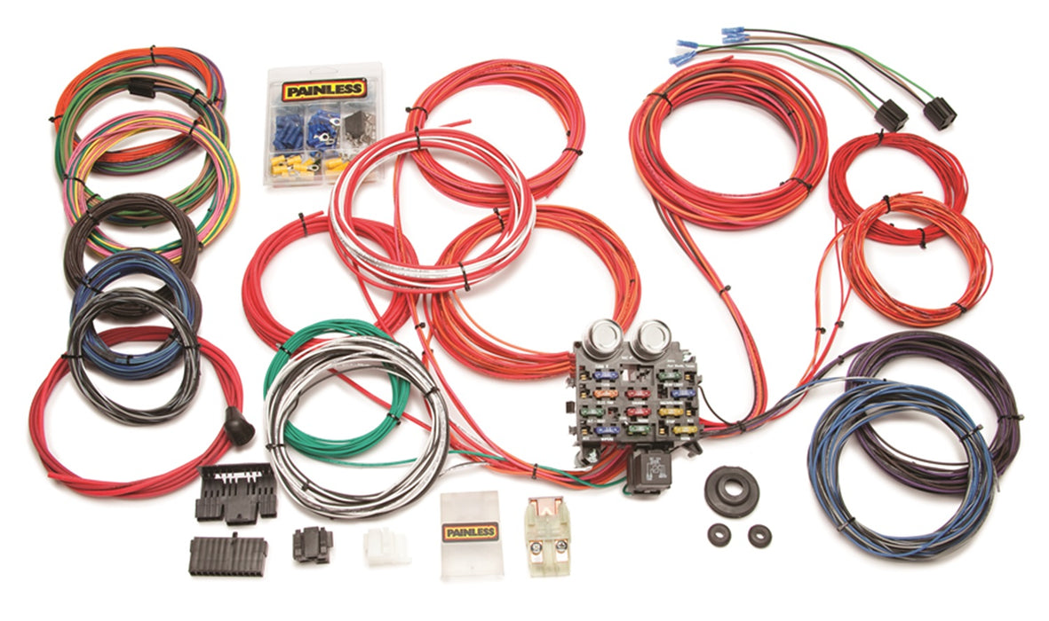 Painless Wiring 10120 21 Circuit Classic Customizable Trunk Mount Chassis Harness - Truck Part Superstore