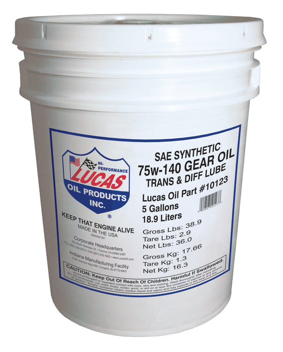 Lucas Oil Products 10123 Synthetic SAE 75W-140 Trans & Diff Lube - Truck Part Superstore