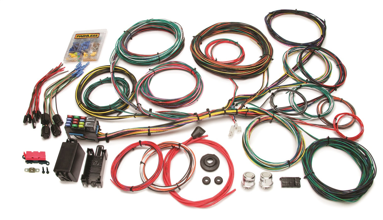 Painless Wiring 10123 21 Circuit Customizable Color Coded Chassis Harness - Truck Part Superstore