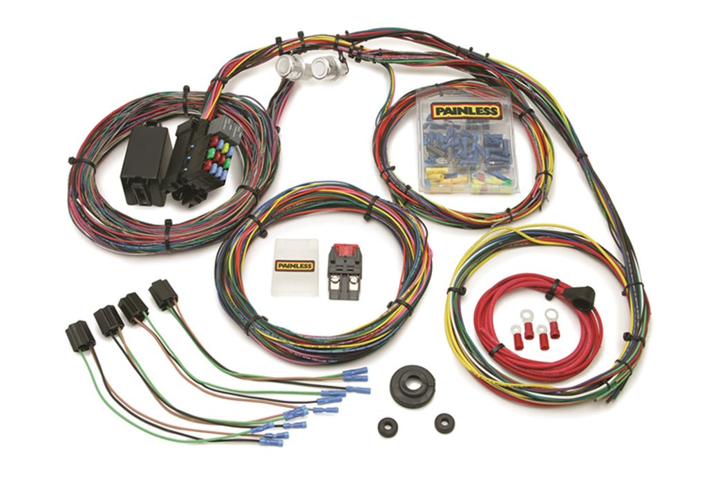 Painless Wiring 10127 21 Circuit Customizable Color Coded Chassis Harness - Truck Part Superstore