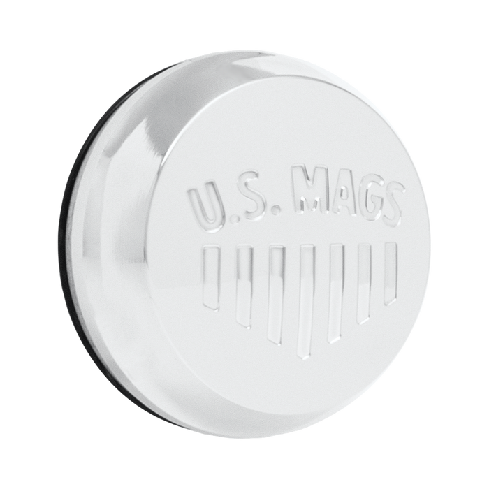 DUB 1PC 1014-09-06AH DOME .9" US MAGS NWLOGO 3" ORING CAP POL - Truck Part Superstore