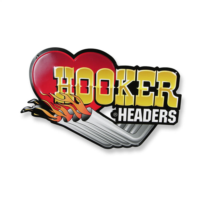 Hooker 10145HKR Hooker Headers Metal Sign; 12 in. H X 19 in. L; Hooker® Headers Embossed Logo; - Truck Part Superstore