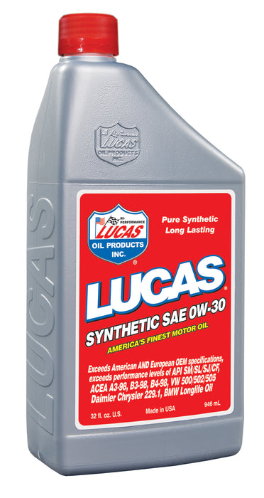Lucas Oil Products 10179 Synthetic SAE 0W-30 Motor Oil - Truck Part Superstore