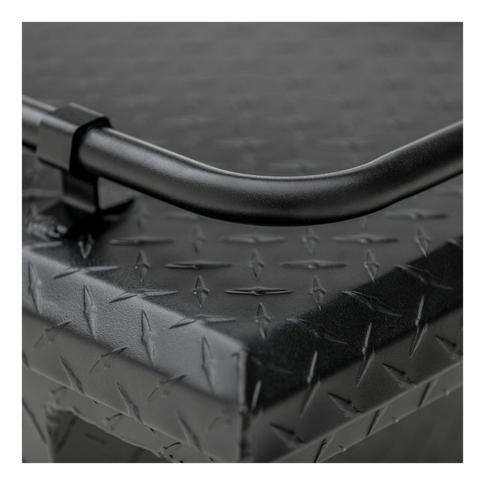 UWS SL-72-LP-MB-R Matte Black Aluminum 72in. Secure Lock Crossover Truck Tool Box; Low Profile; Ra - Truck Part Superstore
