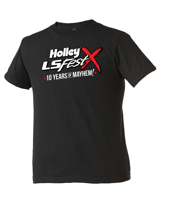 Holley 10225-4THOL Youth Holley LS Fest 10 Year Anniversary Event T-Shirt - Truck Part Superstore