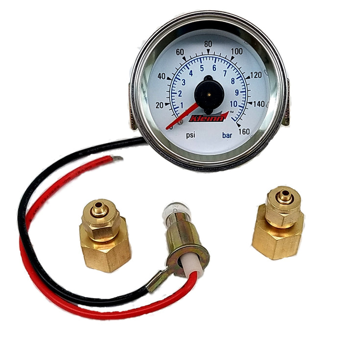 Kleinn Automotive Air Horns 1023 Dual Needle Panel Mount Air Pressure Gauge - Truck Part Superstore