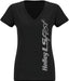 Holley 10245-SMHOL LS Ladies Block Party Tee; Black; V-Neck; Short Sleeve; Tee Style; Small; - Truck Part Superstore