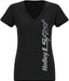 Holley 10245-2XHOL LS Ladies Block Party Tee; Black; V-Neck; Short Sleeve; Tee Style; XXLarge; - Truck Part Superstore