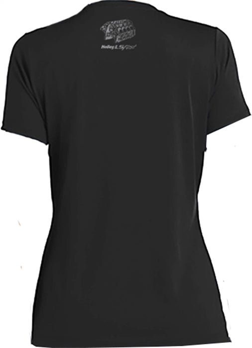 Holley 10245-2XHOL LS Ladies Block Party Tee; Black; V-Neck; Short Sleeve; Tee Style; XXLarge; - Truck Part Superstore