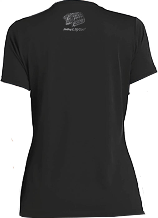 Holley 10245-XLHOL LS Ladies Block Party Tee; Black; V-Neck; Short Sleeve; Tee Style; XLarge; - Truck Part Superstore