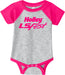 Holley 10262-1ZHOL LS Fest Bodysuit; Heather/Pink; Crew Neck; Onesie; Short Sleeve; Youth 12 Month; - Truck Part Superstore