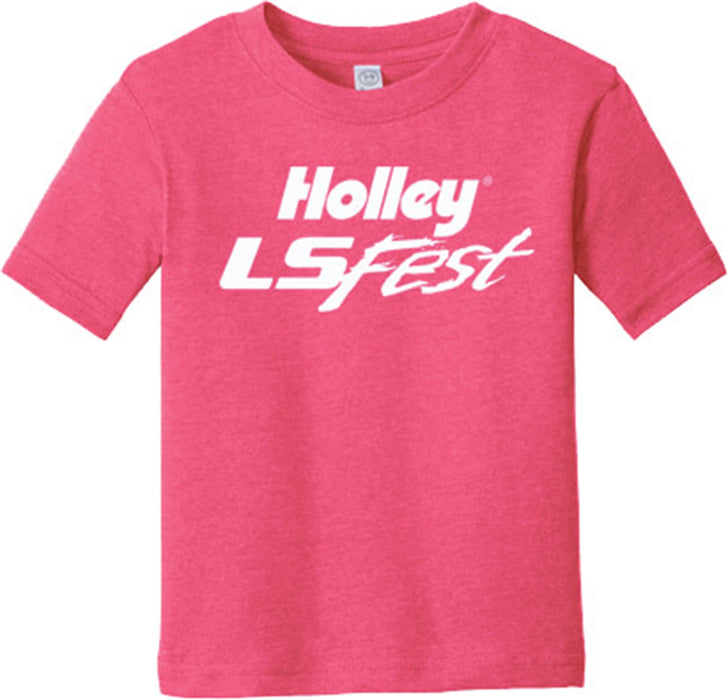 Holley 10262-2THOL LS Fest Toddler; Pink; Crew Neck; Short Sleeve; Tee; Youth 2T; - Truck Part Superstore