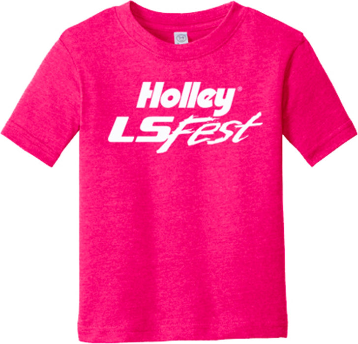 Holley 10262-2THOL LS Fest Toddler; Pink; Crew Neck; Short Sleeve; Tee; Youth 2T; - Truck Part Superstore