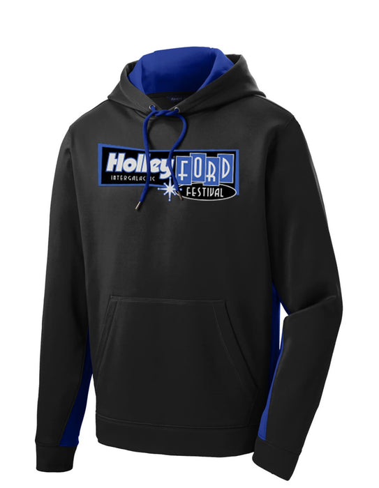 Holley 10277-SMHOL Ford Fest Hoodie; Black/True Royal; Long Sleeve; Tee; Small; - Truck Part Superstore