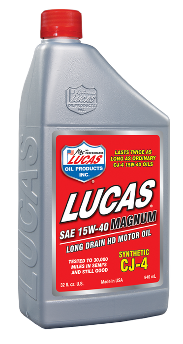 Lucas Oil Products 10298 Synthetic SAE 15W-40 "CJ-4" Motor Oil - Truck Part Superstore