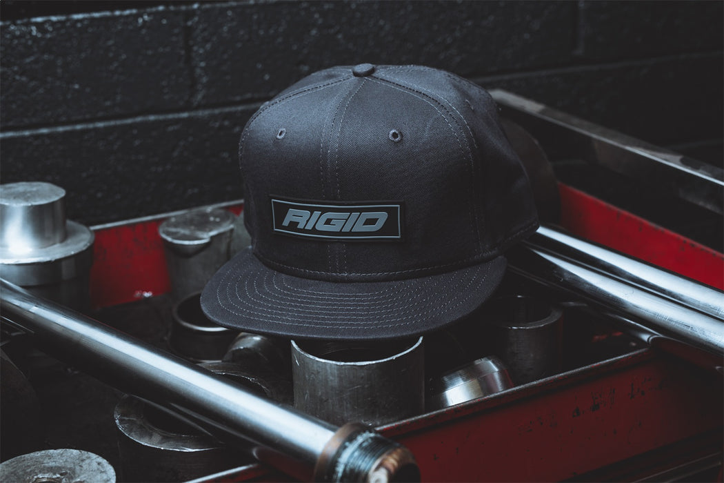 Rigid Industries 1032 RIGID New Era Flat Bill Hat Grey With Grey Logo Patch; Snapback - Truck Part Superstore