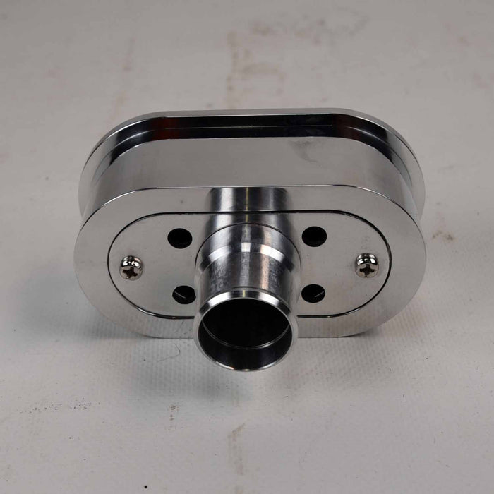 SpeedFx 10390 Polished Alum Finned Without PVC 1 Inch Dia Neck With Baffle/ Baffle Hardware - Truck Part Superstore