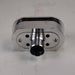 SpeedFx 10390 Polished Alum Finned Without PVC 1 Inch Dia Neck With Baffle/ Baffle Hardware - Truck Part Superstore