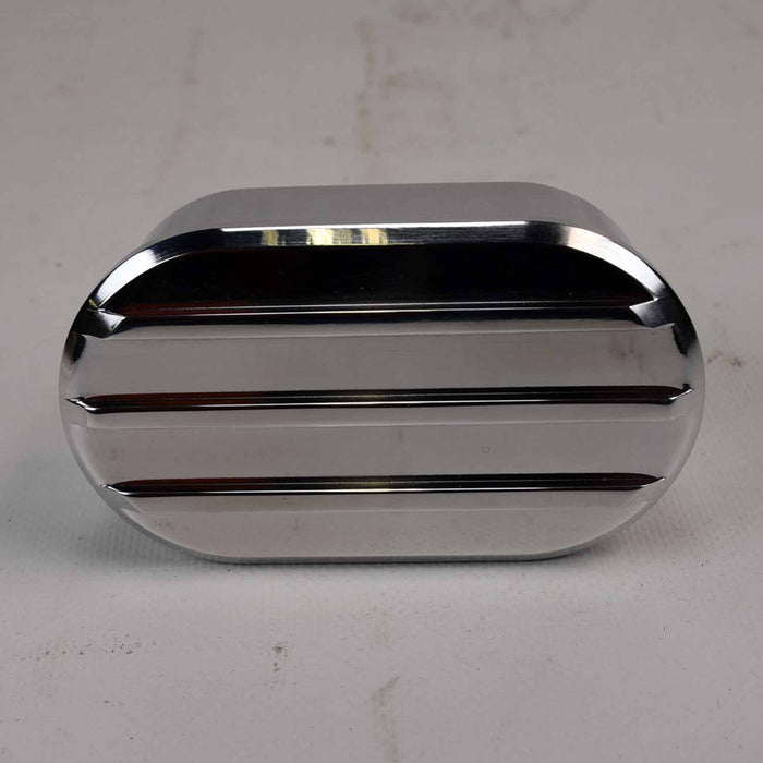 SpeedFx 10390 Polished Alum Finned Without PVC 1 Inch Dia Neck With Baffle/ Baffle Hardware - Truck Part Superstore