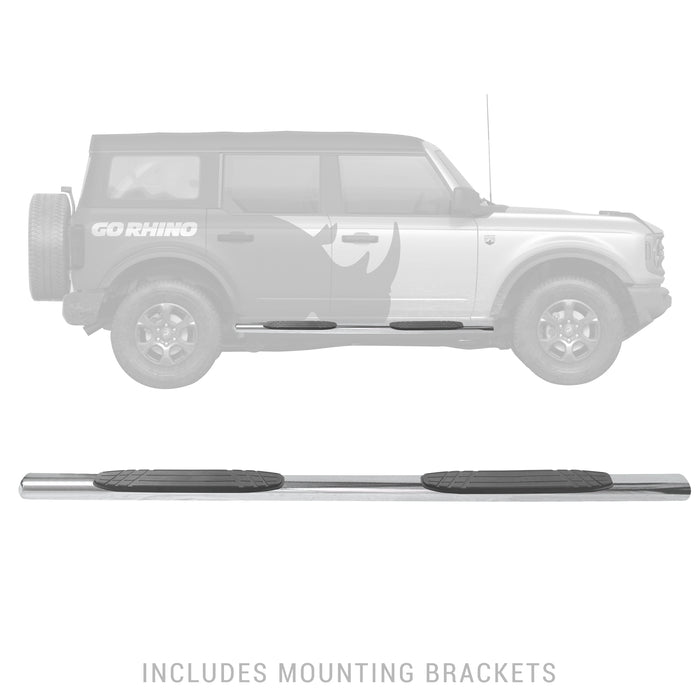 Go Rhino 104412973PS 4" wide step provides enhanced vehicle access at an economical price - Truck Part Superstore
