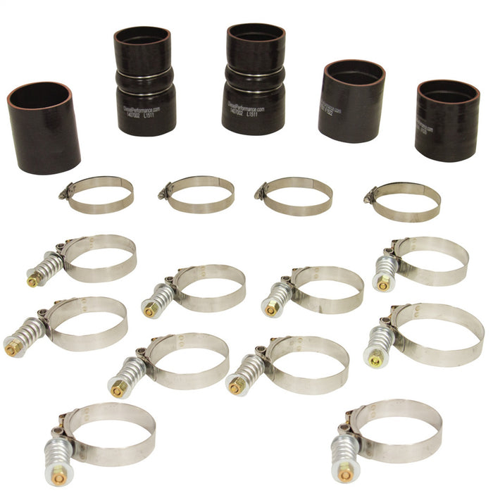 BD Diesel 1047030 Intercooler Hose And Clamp Kit; Incl. Boots/HD Spring Loaded Clamps; - Truck Part Superstore