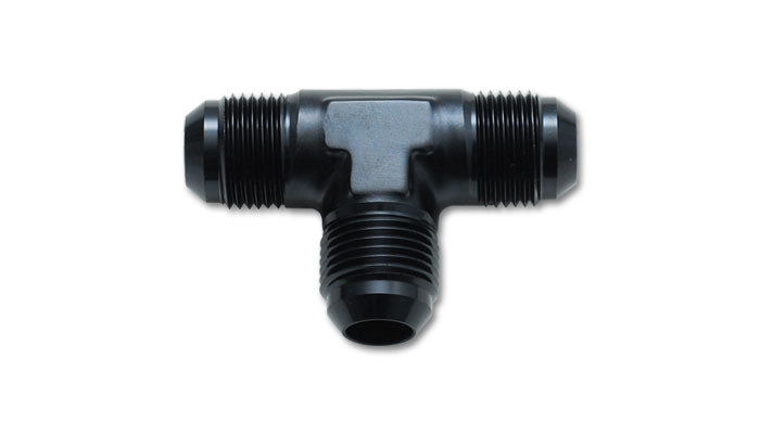 Vibrant Performance 10484 Flare Tee Adapter Fitting; Size: -10AN; 6061 Aluminum; Anodized Black; - Truck Part Superstore