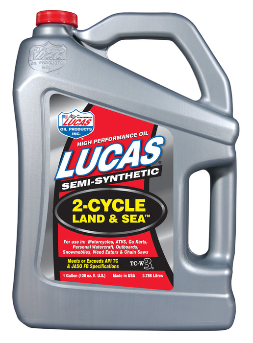 Lucas Oil Products 10557 Semi-Synthetic 2-Cycle Land and Sea Oil - Truck Part Superstore