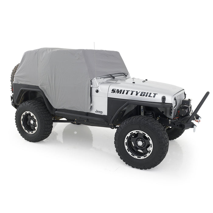 Smittybilt 1061 Cab Cover W/Door Flap 92-06 Wrangler YJ/TJ LJ Gray Smittybilt - Truck Part Superstore