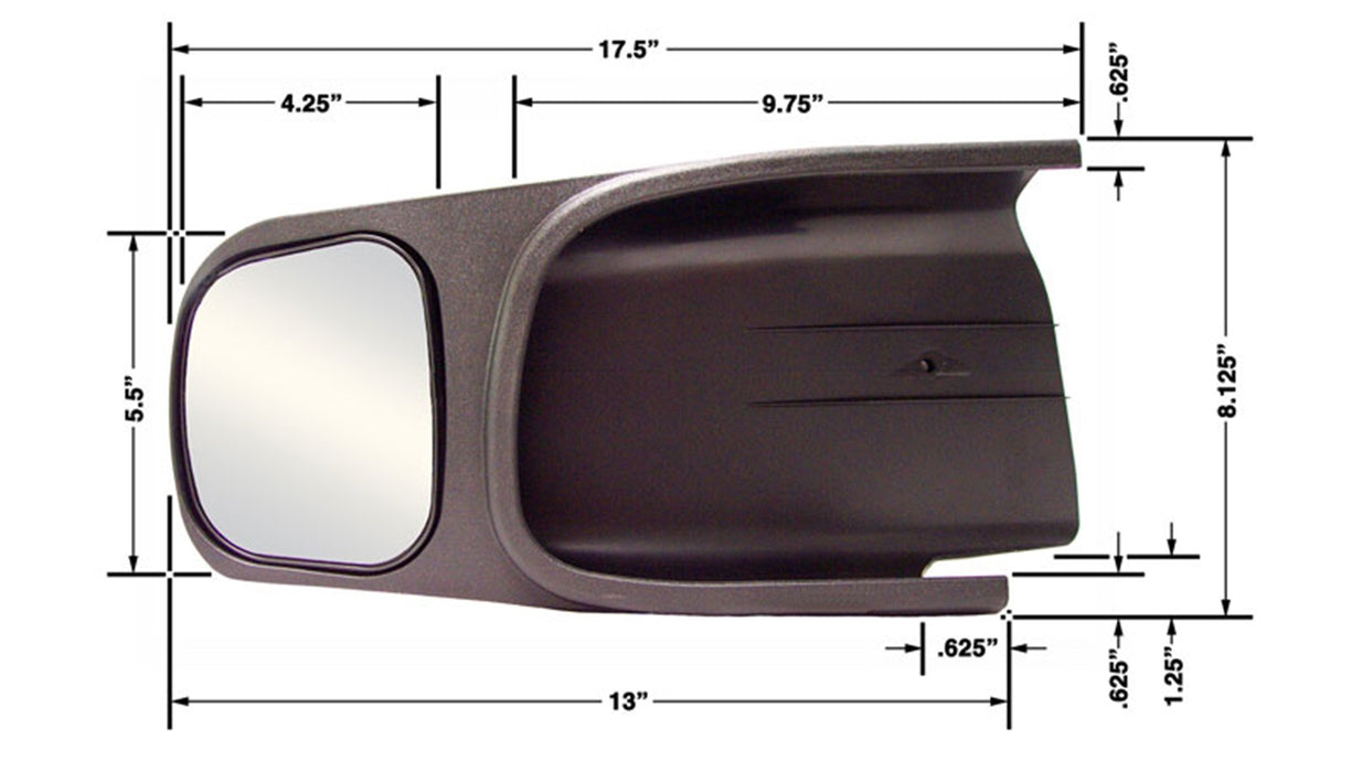 Cipa USA 10702 Custom Towing Mirror; RH(Passenger) Side; - Truck Part Superstore