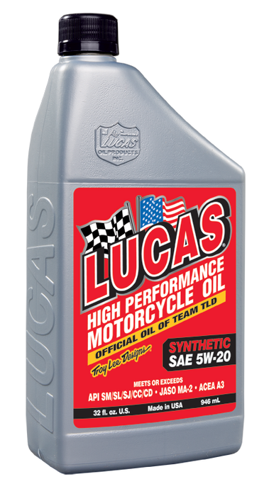 Lucas Oil Products 10704 Synthetic SAE 5W-20 Motorcycle Oil - Truck Part Superstore